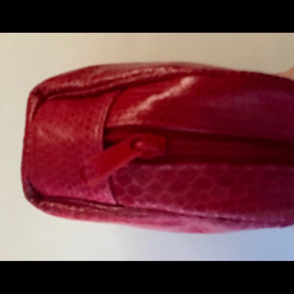 New Red Jim Thompson Snakeskin Clutch Holiday Gatherings - Picture 3 of 8